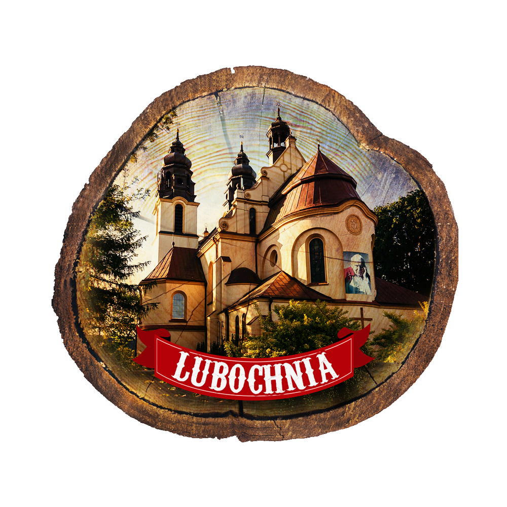 Magnes drewniany pieniek Lubochnia