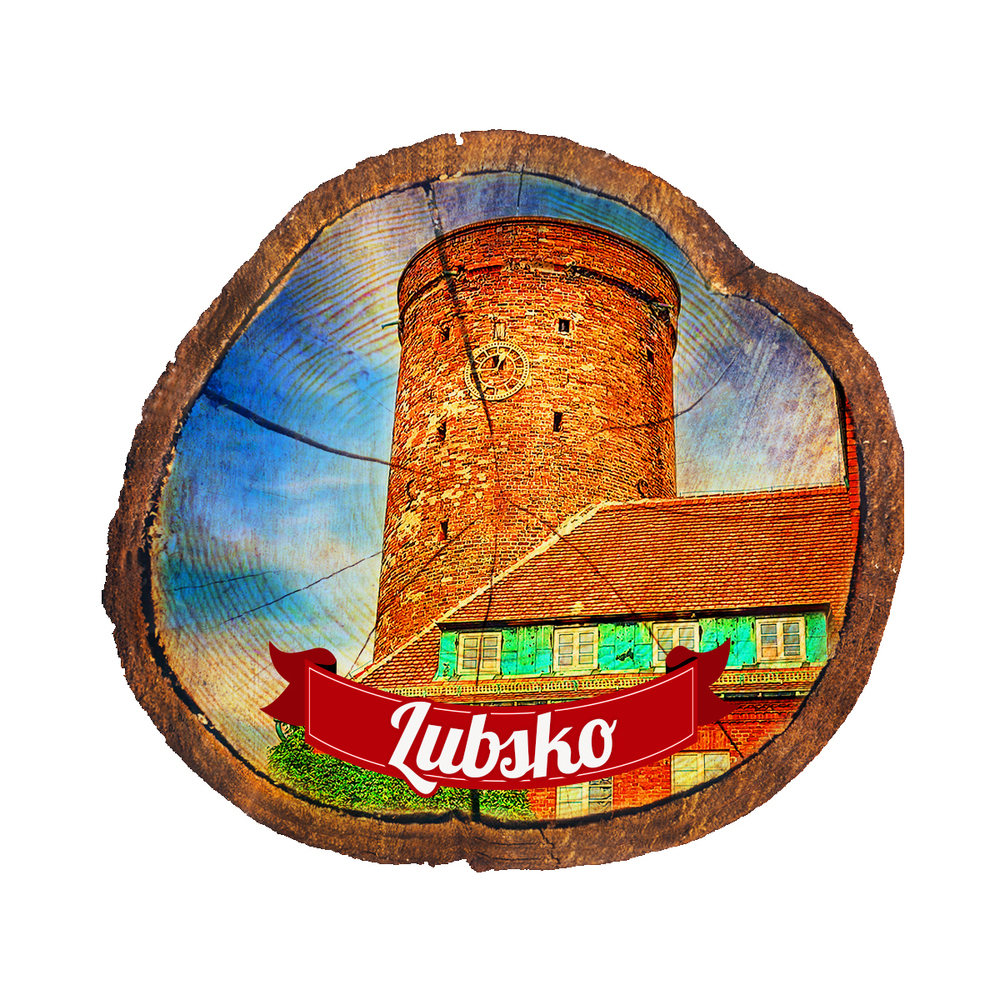 Magnes drewniany pieniek Lubsko