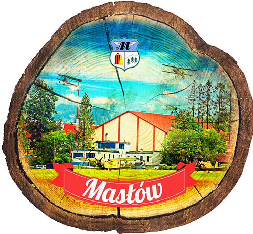 Magnes drewniany pieniek Masłów