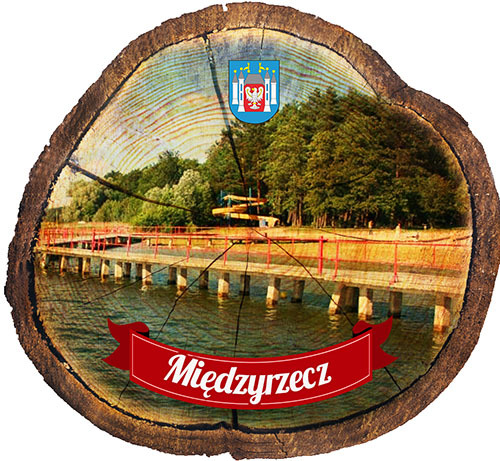 Magnes drewniany pieniek Międzyrzecz
