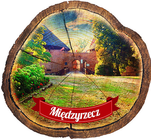 Magnes drewniany pieniek Międzyrzecz