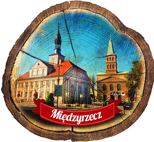 Magnes drewniany pieniek Międzyrzecz