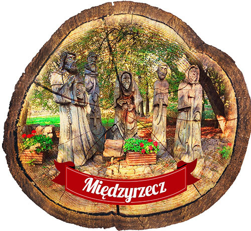 Magnes drewniany pieniek Międzyrzecz
