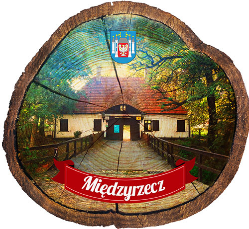 Magnes drewniany pieniek Międzyrzecz