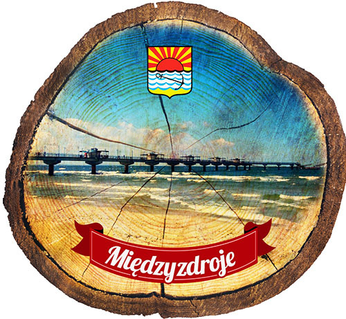 Magnes drewniany pieniek Międzyzdroje