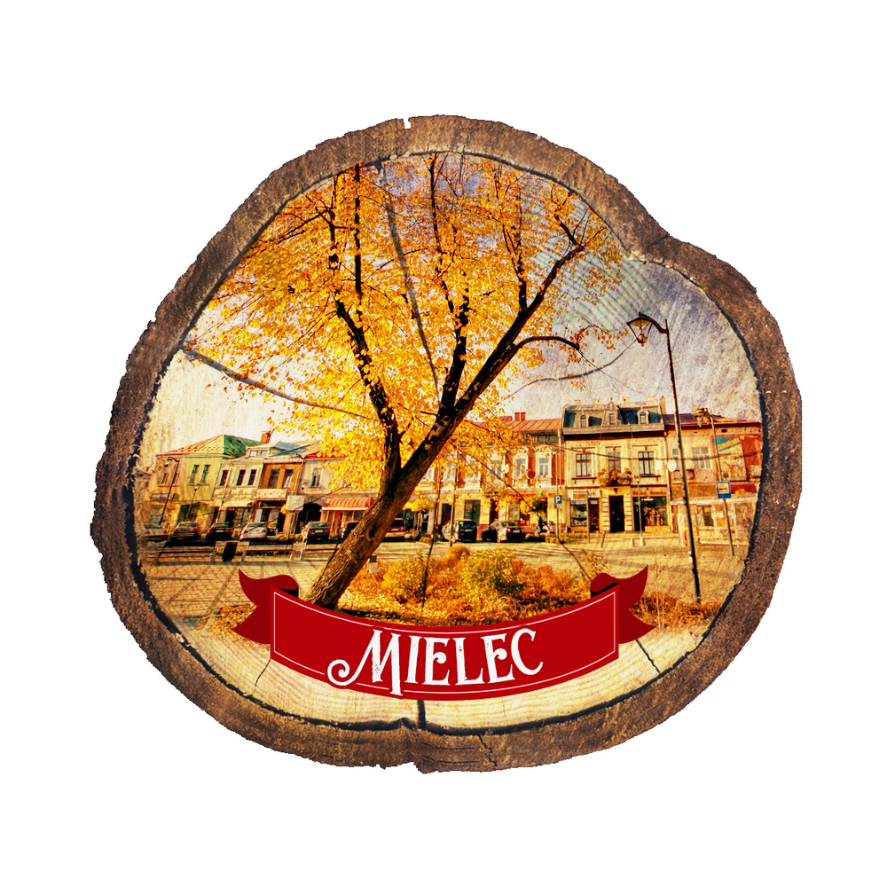 Magnes drewniany pieniek Mielec