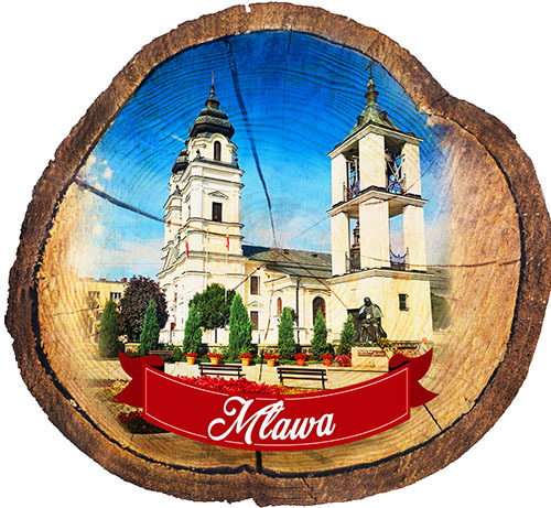 Magnes drewniany pieniek Mława