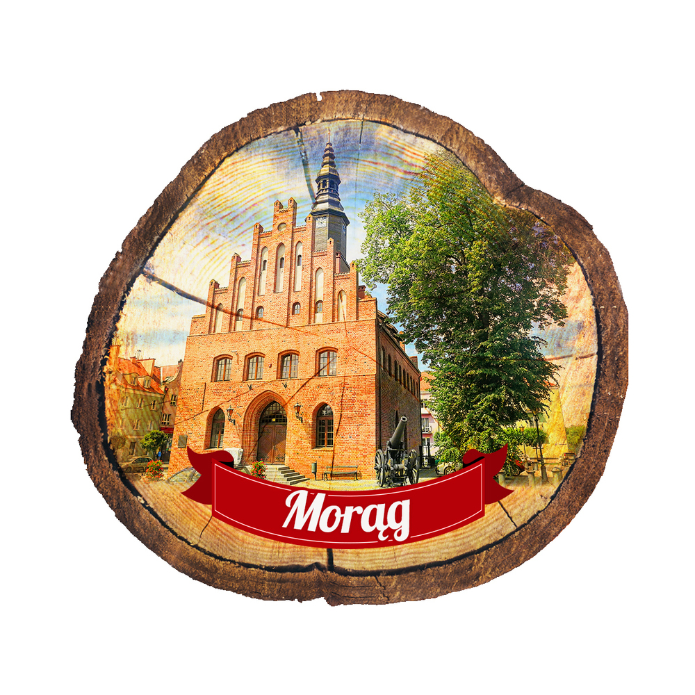 Magnes drewniany pieniek Morąg