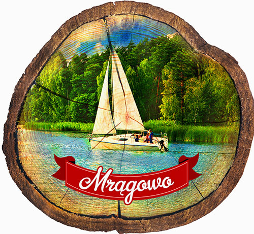 Magnes drewniany pieniek Mrągowo