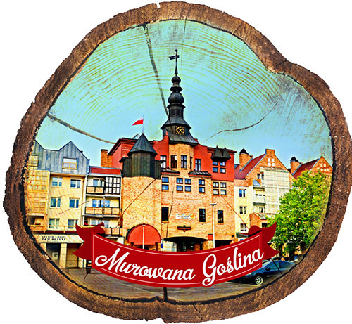 Magnes drewniany pieniek Murowana Goślina