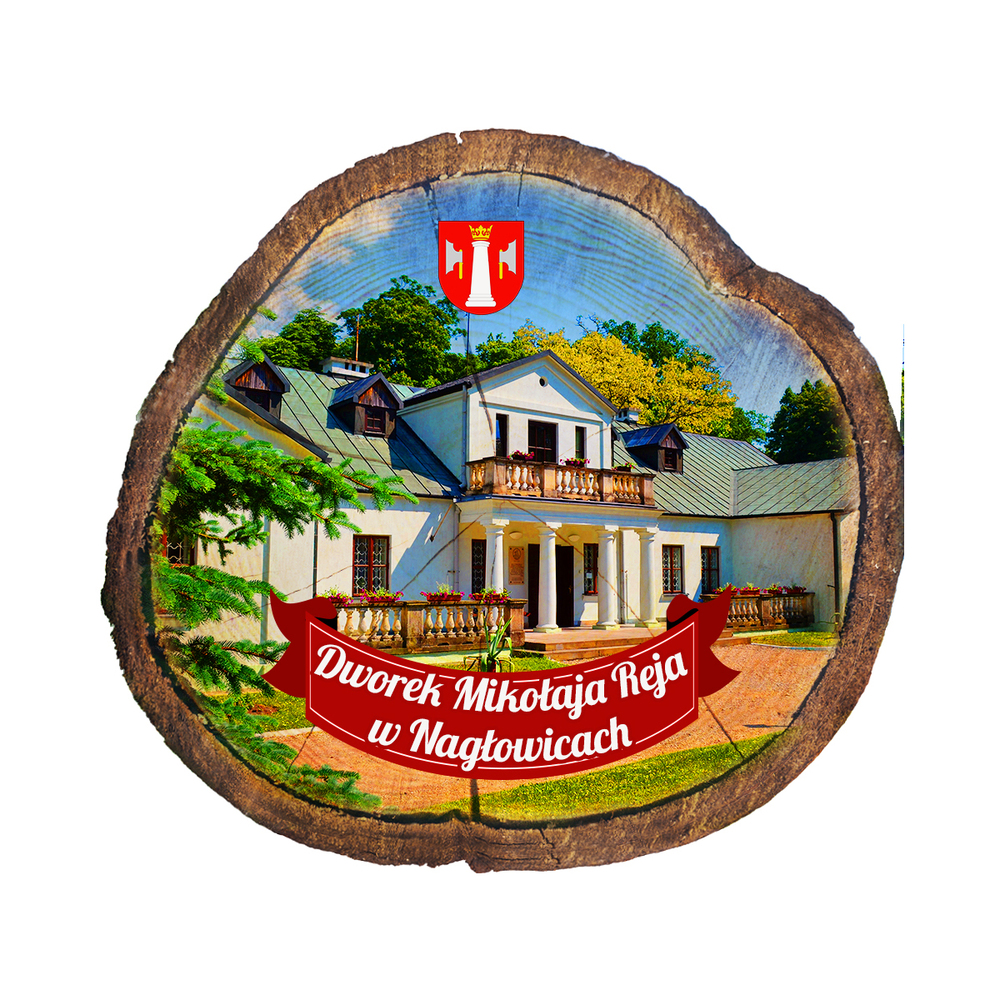 Magnes drewniany pieniek Nagłowice