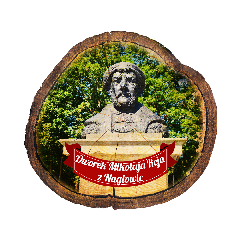 Magnes drewniany pieniek Nagłowice
