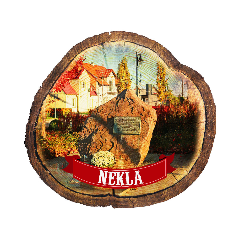 Magnes drewniany pieniek Nekla