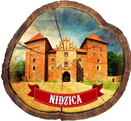 Magnes drewniany pieniek Nidzica