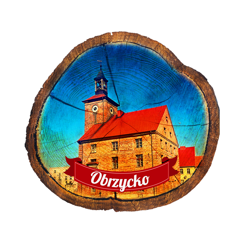 Magnes drewniany pieniek Obrzycko