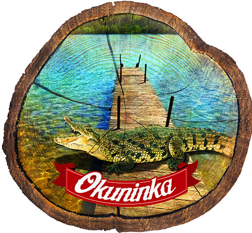 Magnes drewniany pieniek Okuninka