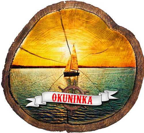 Magnes drewniany pieniek Okuninka