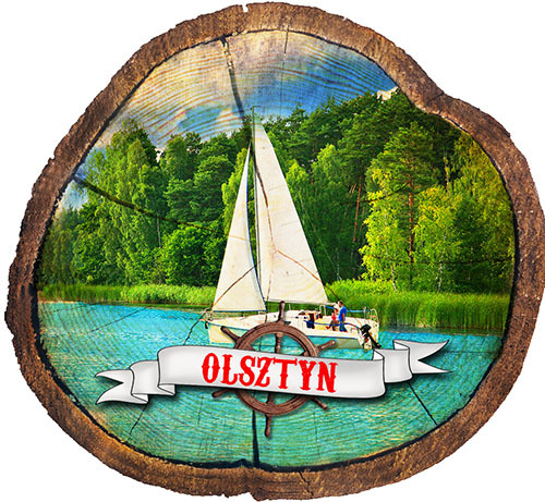 Magnes drewniany pieniek Olsztyn