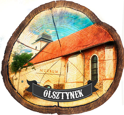 Magnes drewniany pieniek Olsztynek
