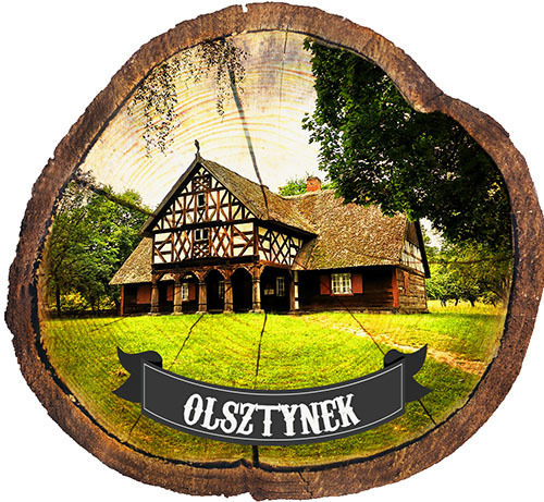 Magnes drewniany pieniek Olsztynek