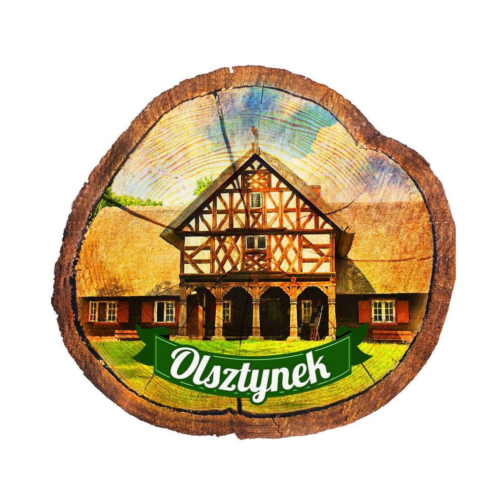 Magnes drewniany pieniek Olsztynek