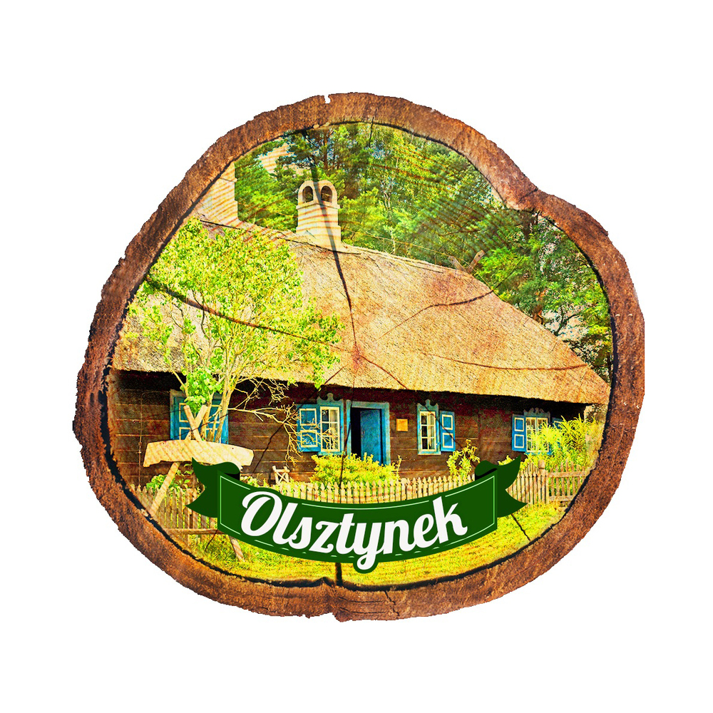 Magnes drewniany pieniek Olsztynek