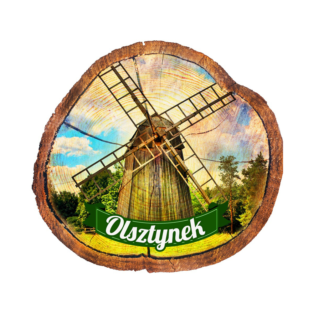 Magnes drewniany pieniek Olsztynek
