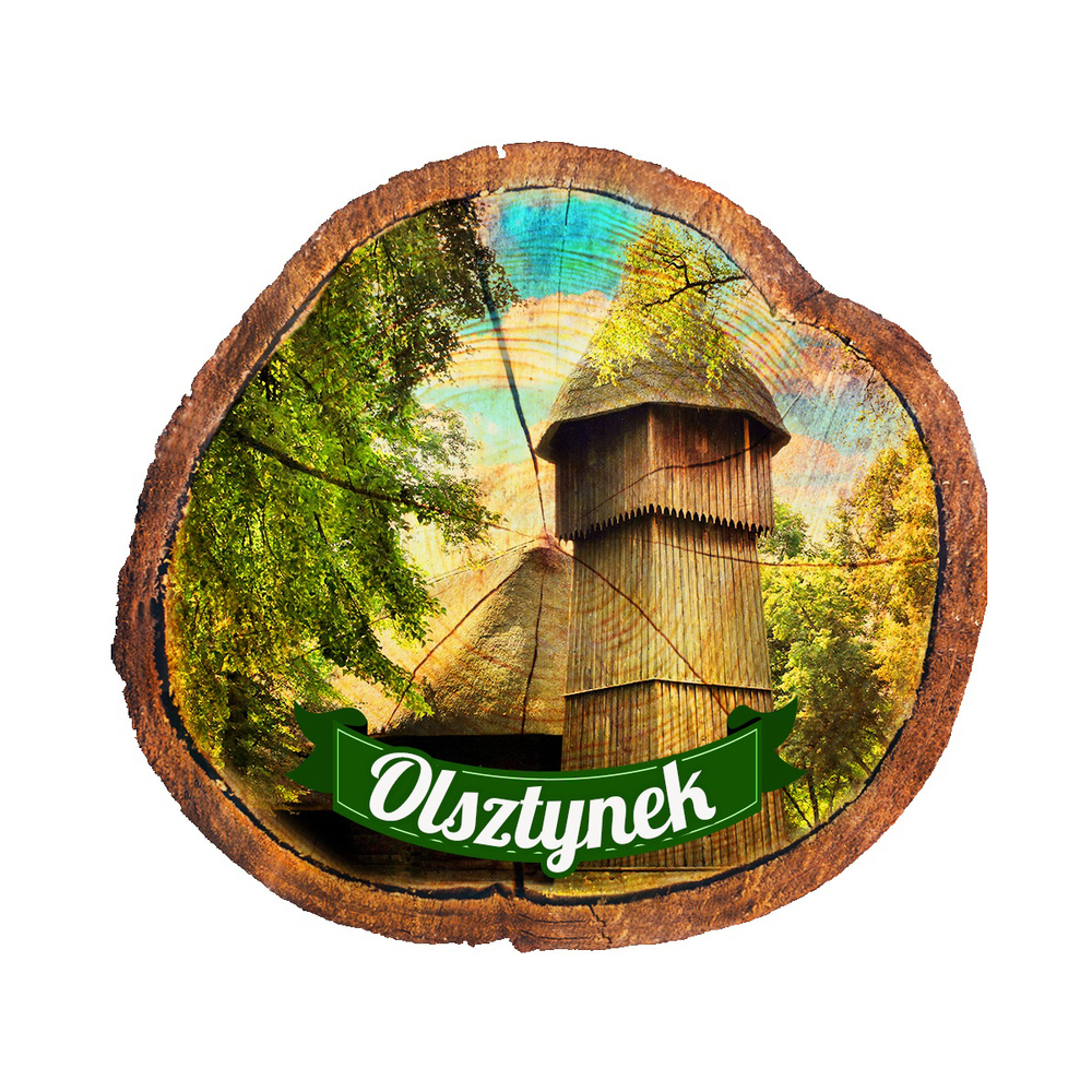 Magnes drewniany pieniek Olsztynek
