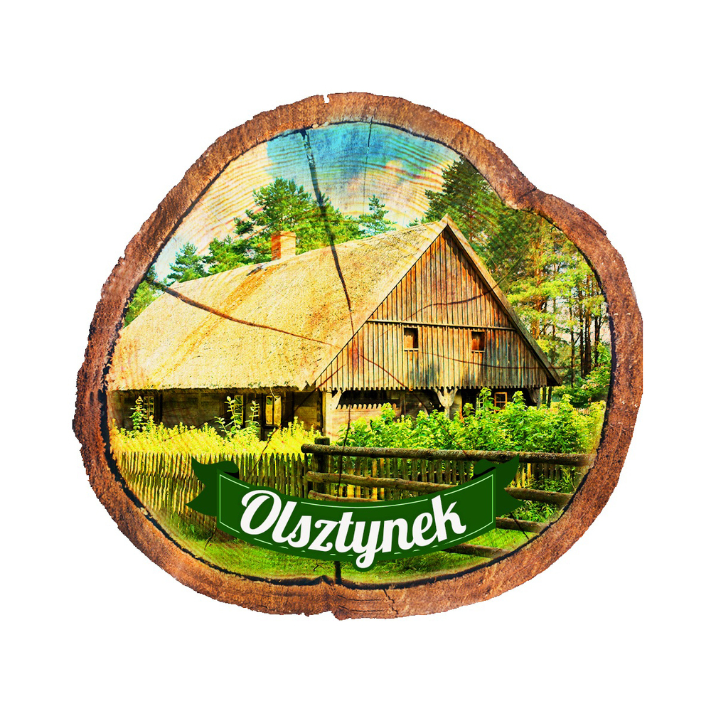 Magnes drewniany pieniek Olsztynek