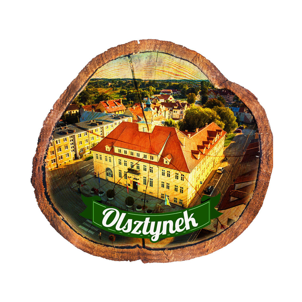 Magnes drewniany pieniek Olsztynek