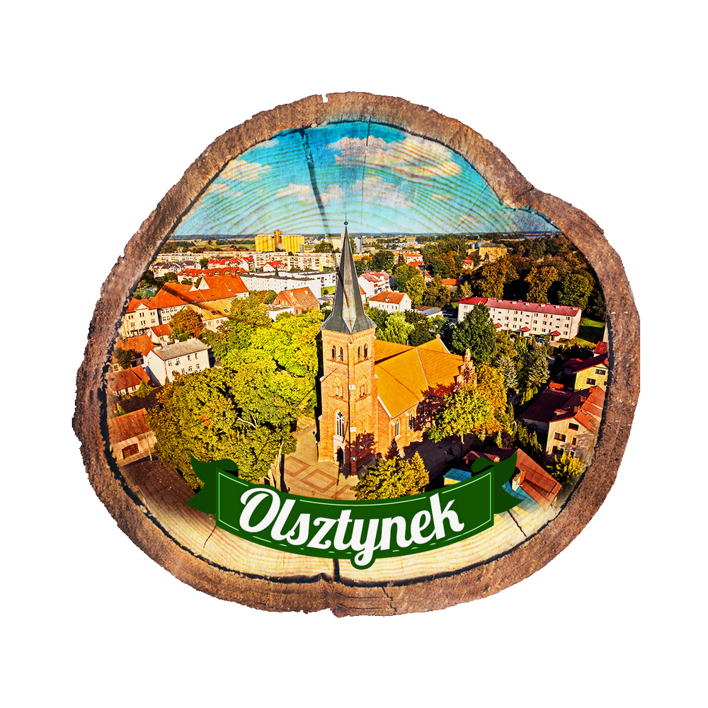 Magnes drewniany pieniek Olsztynek