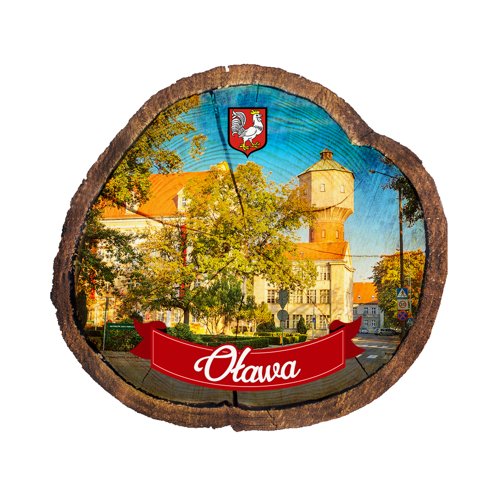 Magnes drewniany pieniek Oława