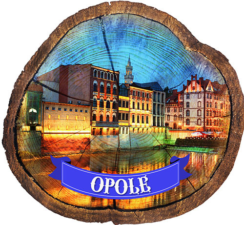 Magnes drewniany pieniek Opole