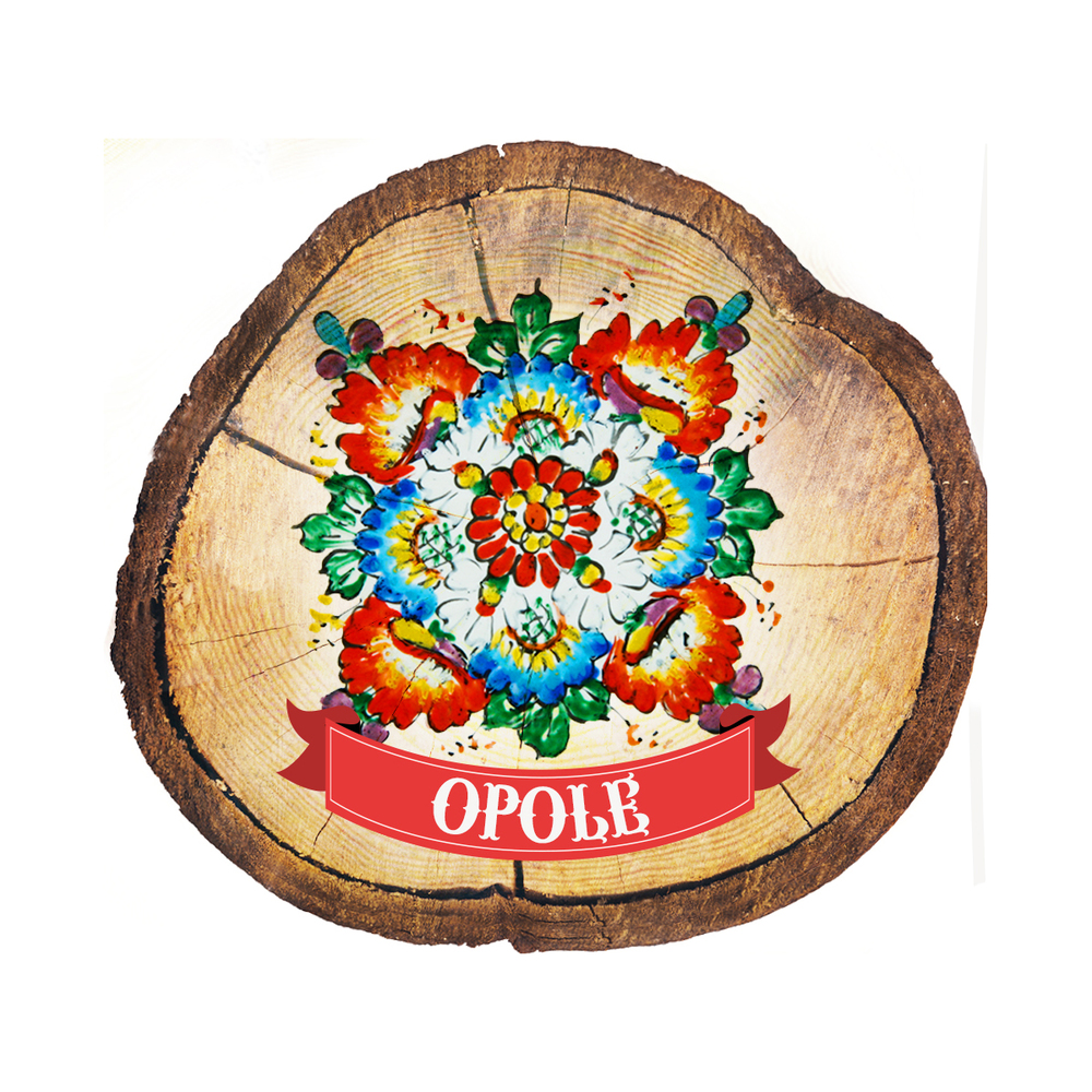 Magnes drewniany pieniek Opole