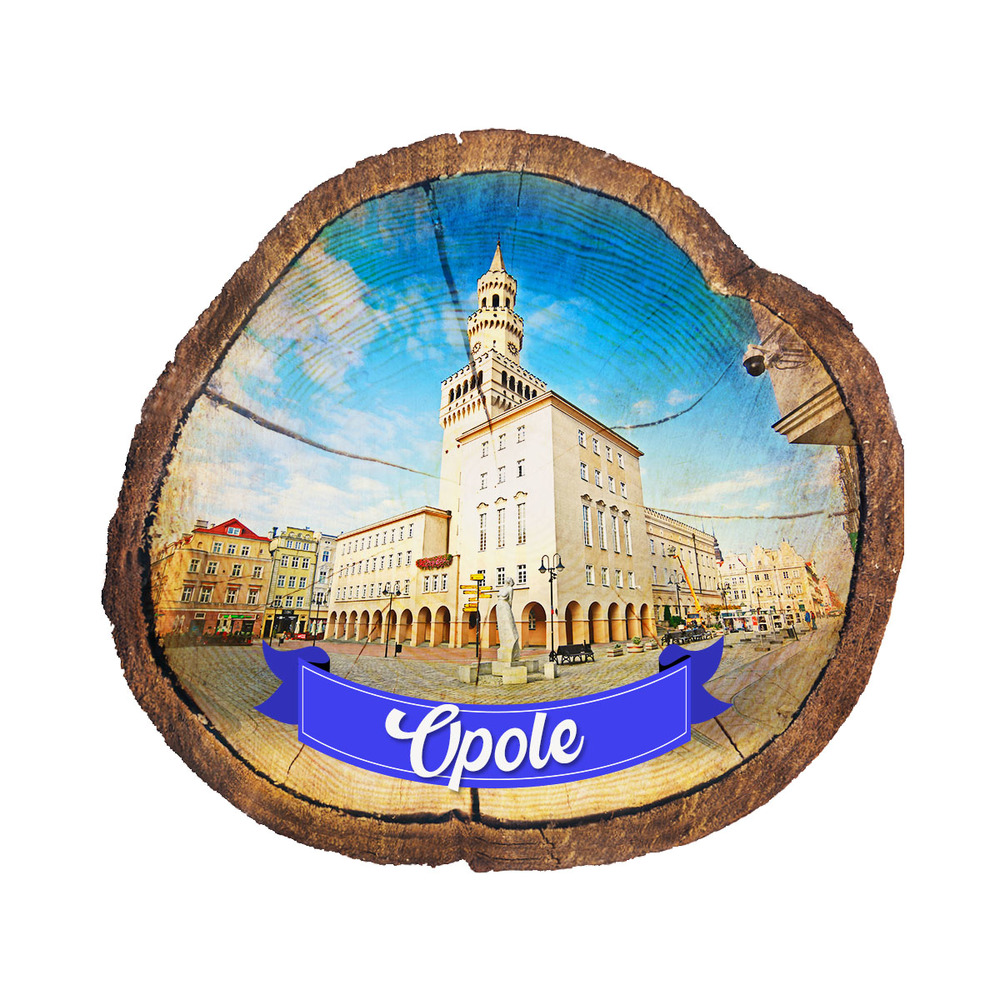 Magnes drewniany pieniek Opole