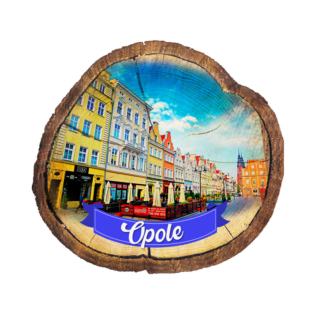 Magnes drewniany pieniek Opole