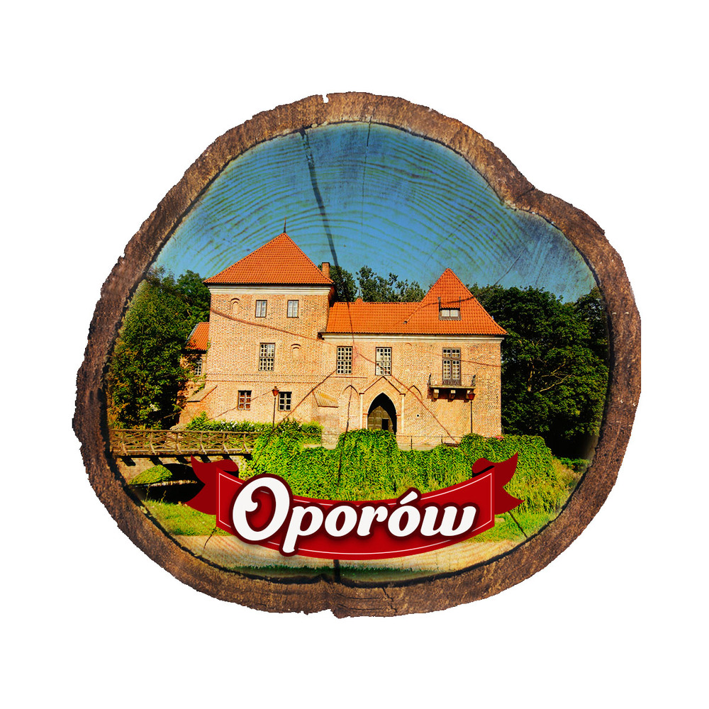 Magnes drewniany pieniek Oporów