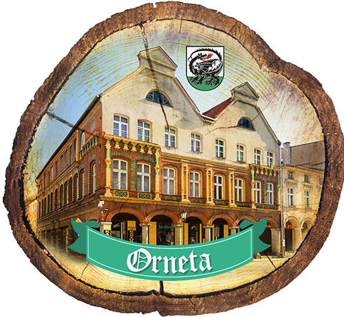Magnes drewniany pieniek Orneta