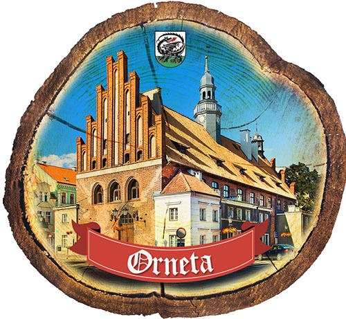 Magnes drewniany pieniek Orneta