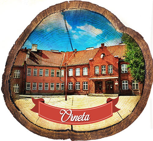 Magnes drewniany pieniek Orneta