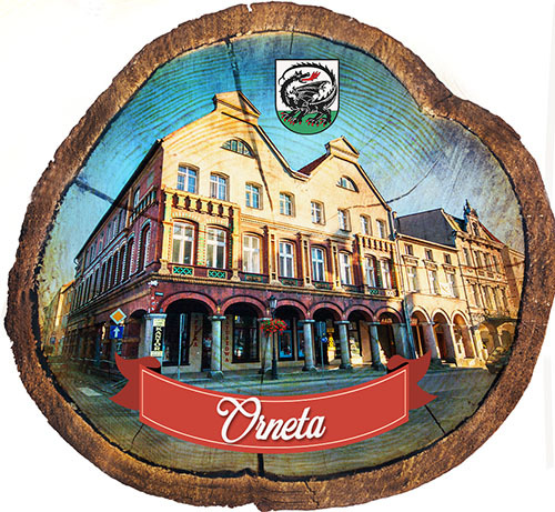 Magnes drewniany pieniek Orneta