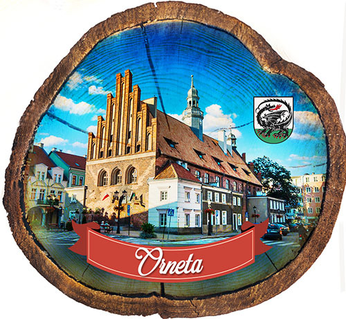 Magnes drewniany pieniek Orneta