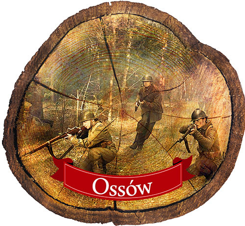 Magnes drewniany pieniek Ossów