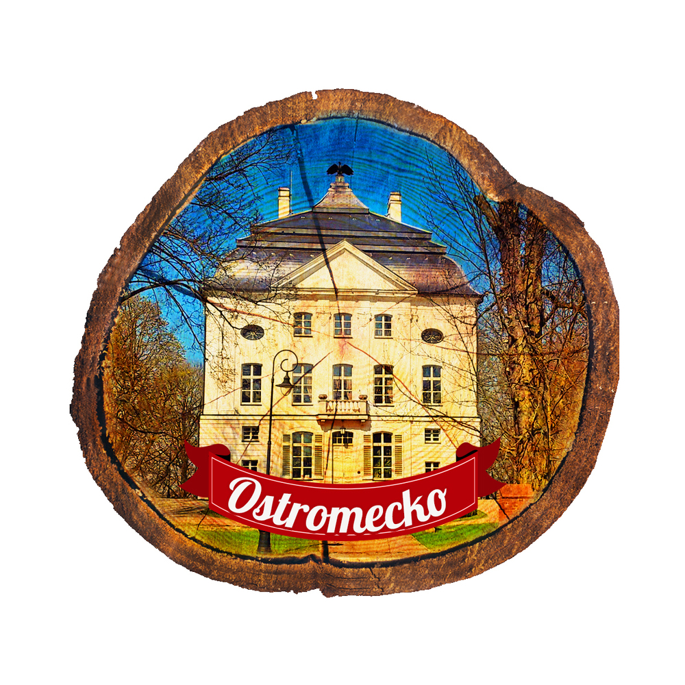 Magnes drewniany pieniek Ostromecko