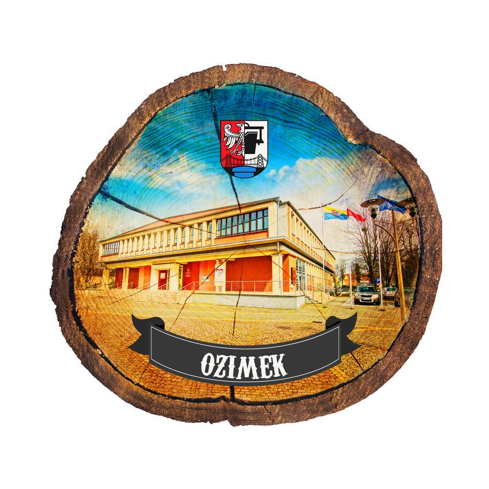 Magnes drewniany pieniek Ozimek