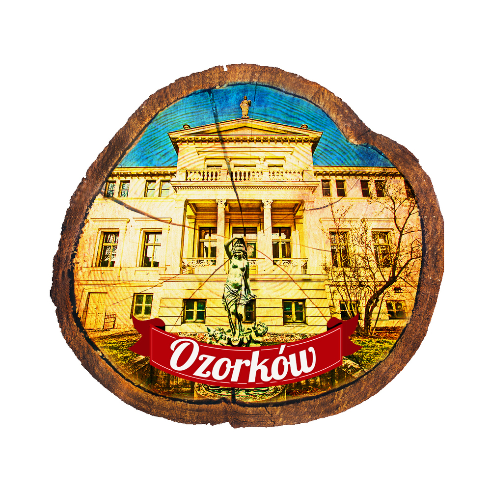 Magnes drewniany pieniek Ozorków