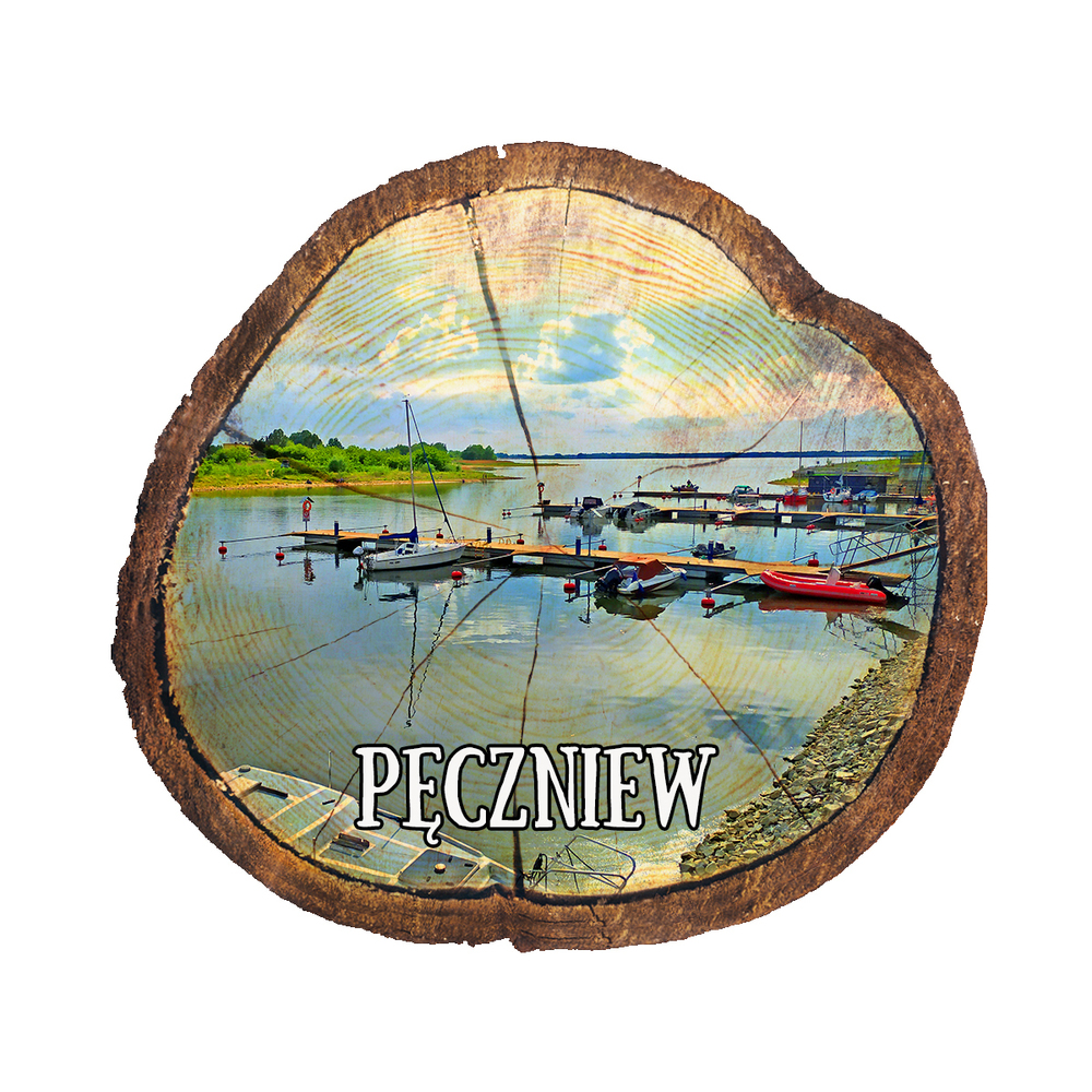 Magnes drewniany pieniek Pęczniew