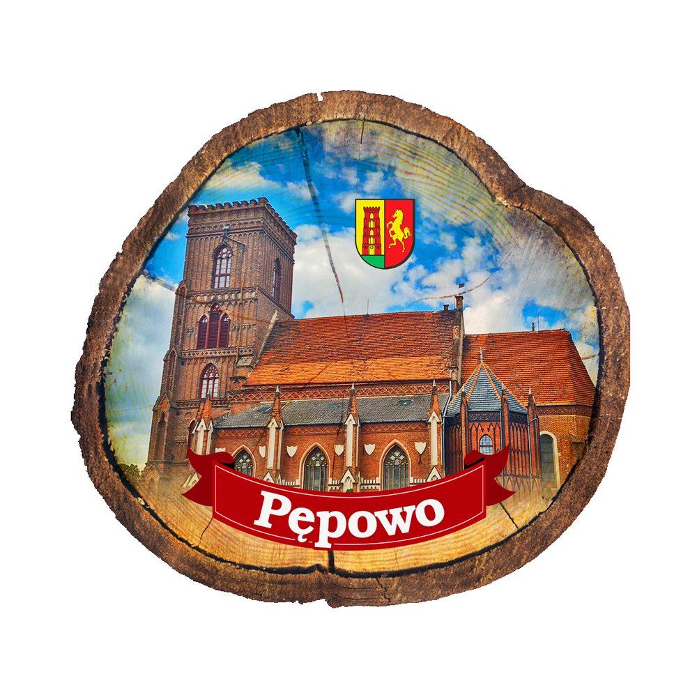 Magnes drewniany pieniek Pępowo