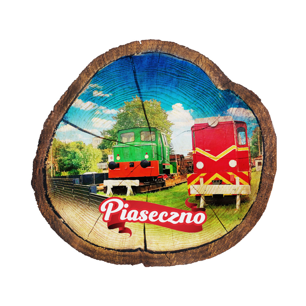 Magnes drewniany pieniek Piaseczno