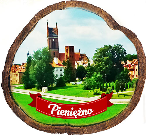 Magnes drewniany pieniek Pieniężno